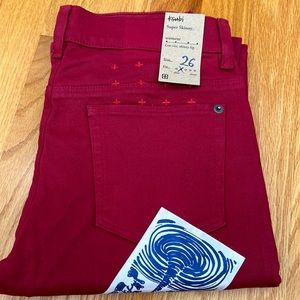 Ksubi Jeans Womens 26 super skinny low rise Apache leather Stretch